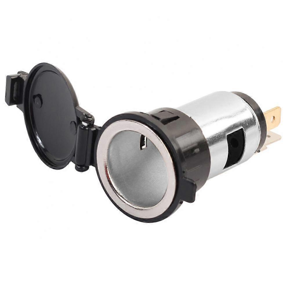 Waterproof Universal 12V/24V Auto Cigarette Lighter Female Socket with Cover
