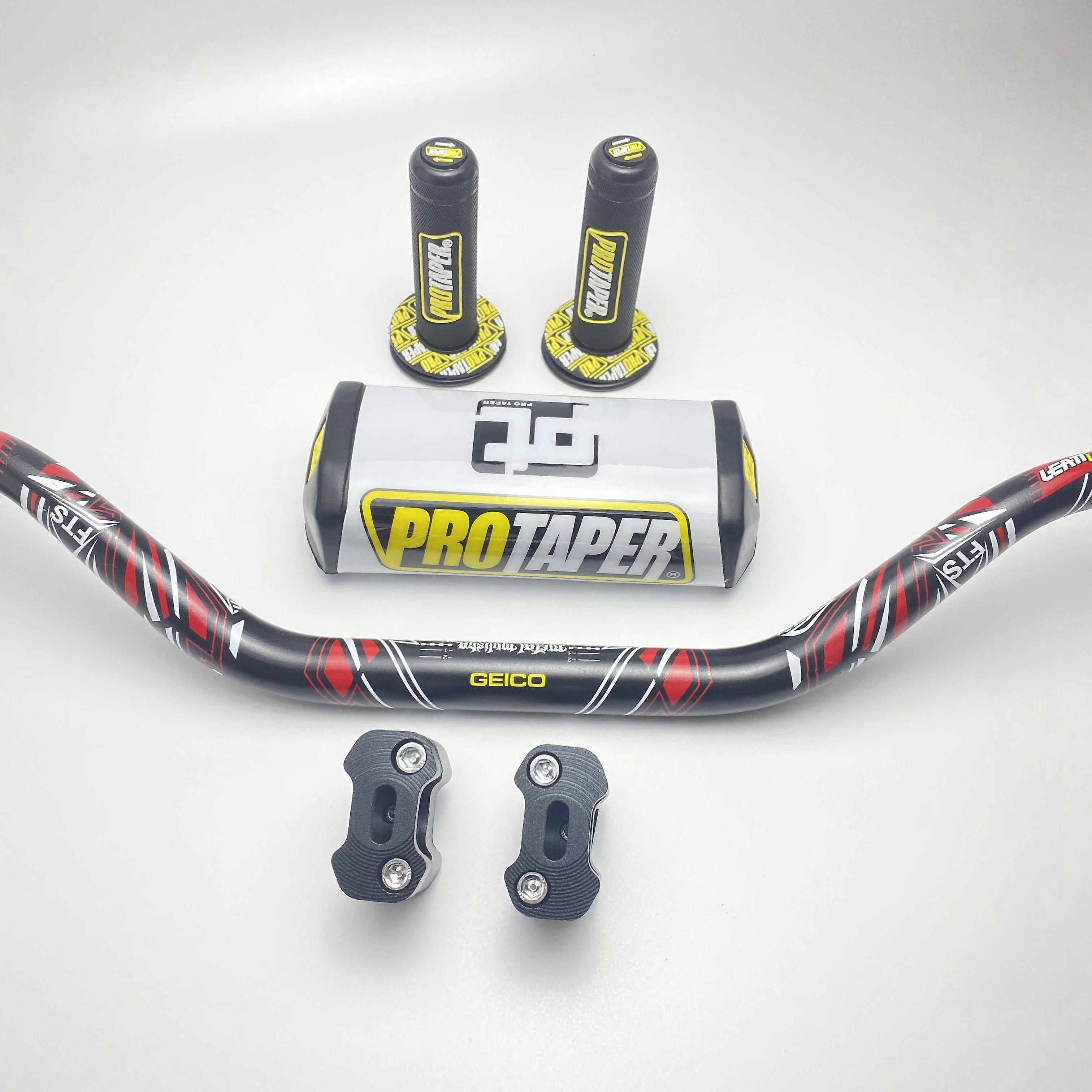 Handlebar For PRO Taper Pack Bar 1-1/8 Handle bar Pads Grips Pit Pro Racing Dirt Pit Bike Motorcycle CNC 28.5mm Adapter