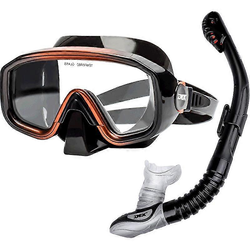 Hd Scuba Diving Mask1pc-orange And Black