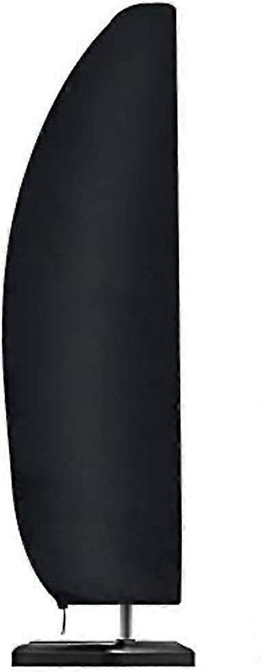 210D אוקספורד בד כיסוי מטריה מים, רוח, UV וקרעים רחב במיוחד עם רוכסן שחור 265 x 40/70/50 ס"מ