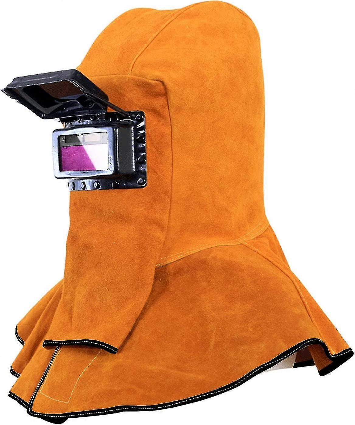 Lehmännahkahitsaushuppu, automaattisesti tummuva aurinkovoide, hitsausmaski, hitsauskypärän suojavarusteet, työlakki niska- ja hartiaverholla