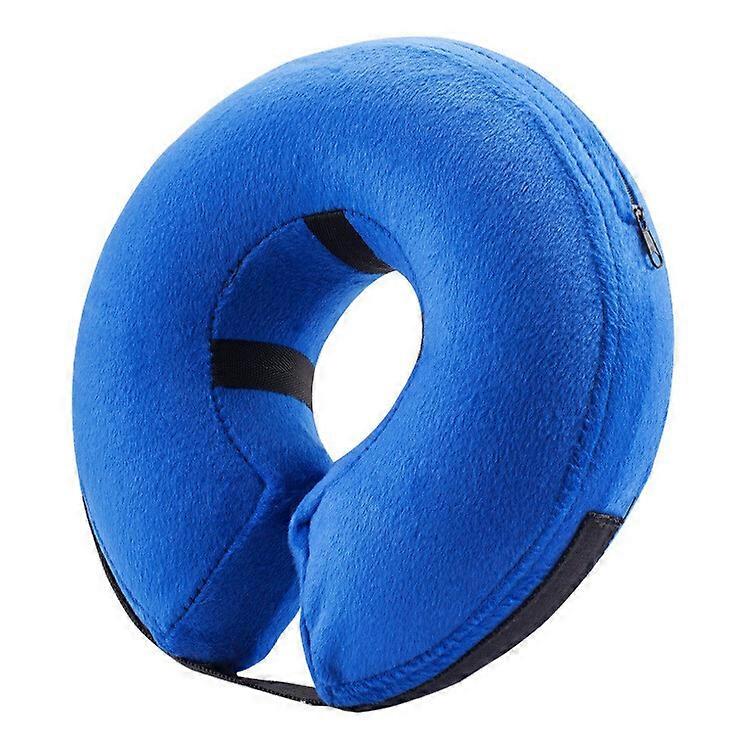 Soft Inflatable Pet Recovery Collar (Small, Blue)