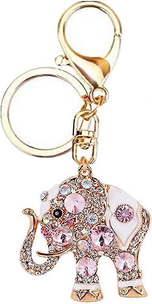 Elephants Keychains for Women Elephant Keyrings for Car Keys Crystal Key Chains Opal Rhinestone Bag Pendent Purse Charm Sparkly Keychains Ladies