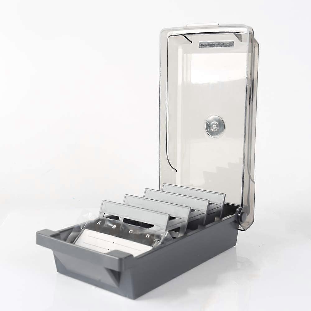 4 Compartments Large Capacity Business Card Holder Organizer, 24 x 12 x 7.5cm
