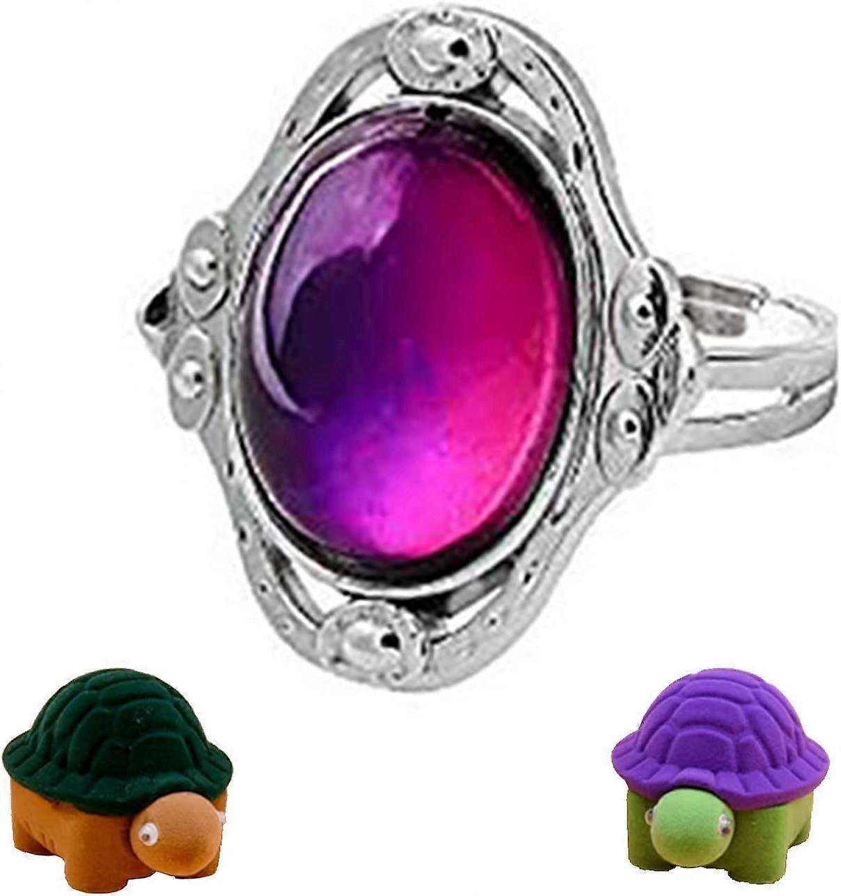 Mood Ring for Kids Adjustable Size Girls and Boys Color Changing Mood Rings