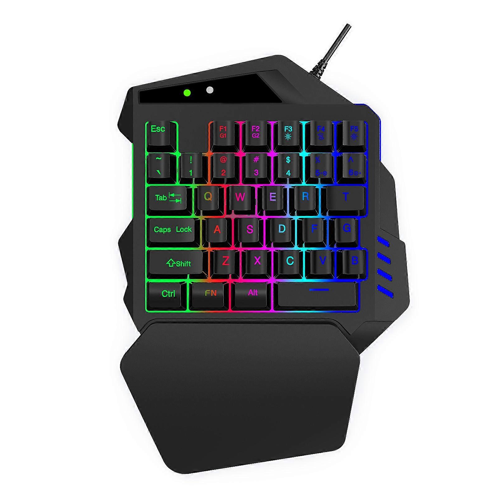 Gaming Keyboard Single Hand Mini Usb Ultra-slim Wired 35keys One Handedly