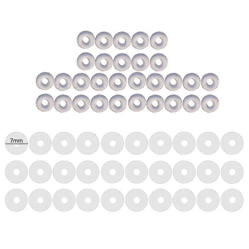 60pieces 3/5/7/9mm Clear Disc Pads Stabilizer Plastic Earring Back Stopper