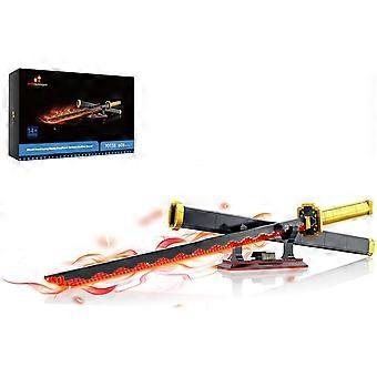 JMBricklayer Cosplay Nichirin Sword Building Toys, 39in Luminous Anime Swords Toys with Scabbard and Stand, Collectible Build and Display Model Toys,
