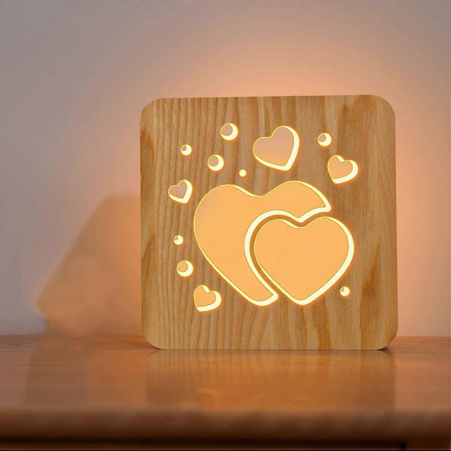 Lampada 3D A Cuore Con Illusione Ottica – 16 Colori Touch – Luce Notturna LED USB – Regalo - 3