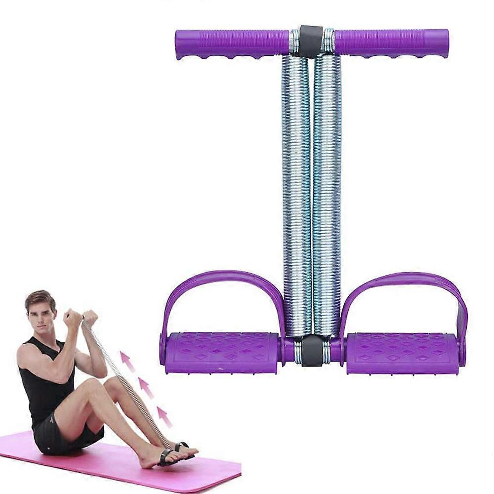 Dual Spring Sit Up Pull Rope Elastic  Foot Pedal Sit Up Equipment