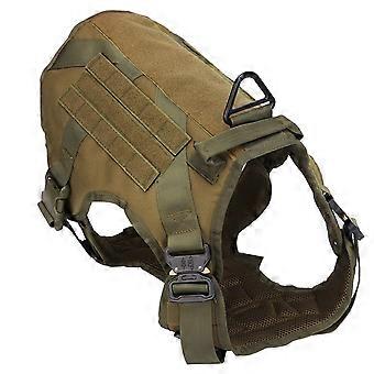 Pet Military Harness Chest Back Velvet Material Suitable for Large and MediumSized Dogs(XL )