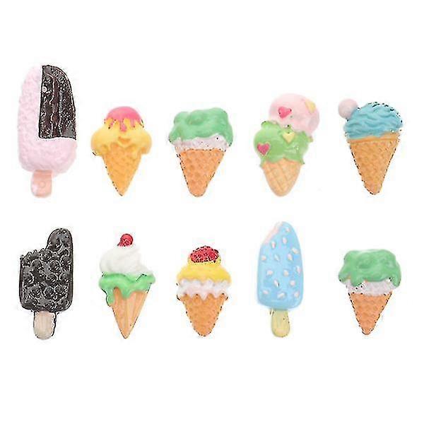 10pcs Dessert Ice Cream Shape Diy Decors Kitchen Decorations