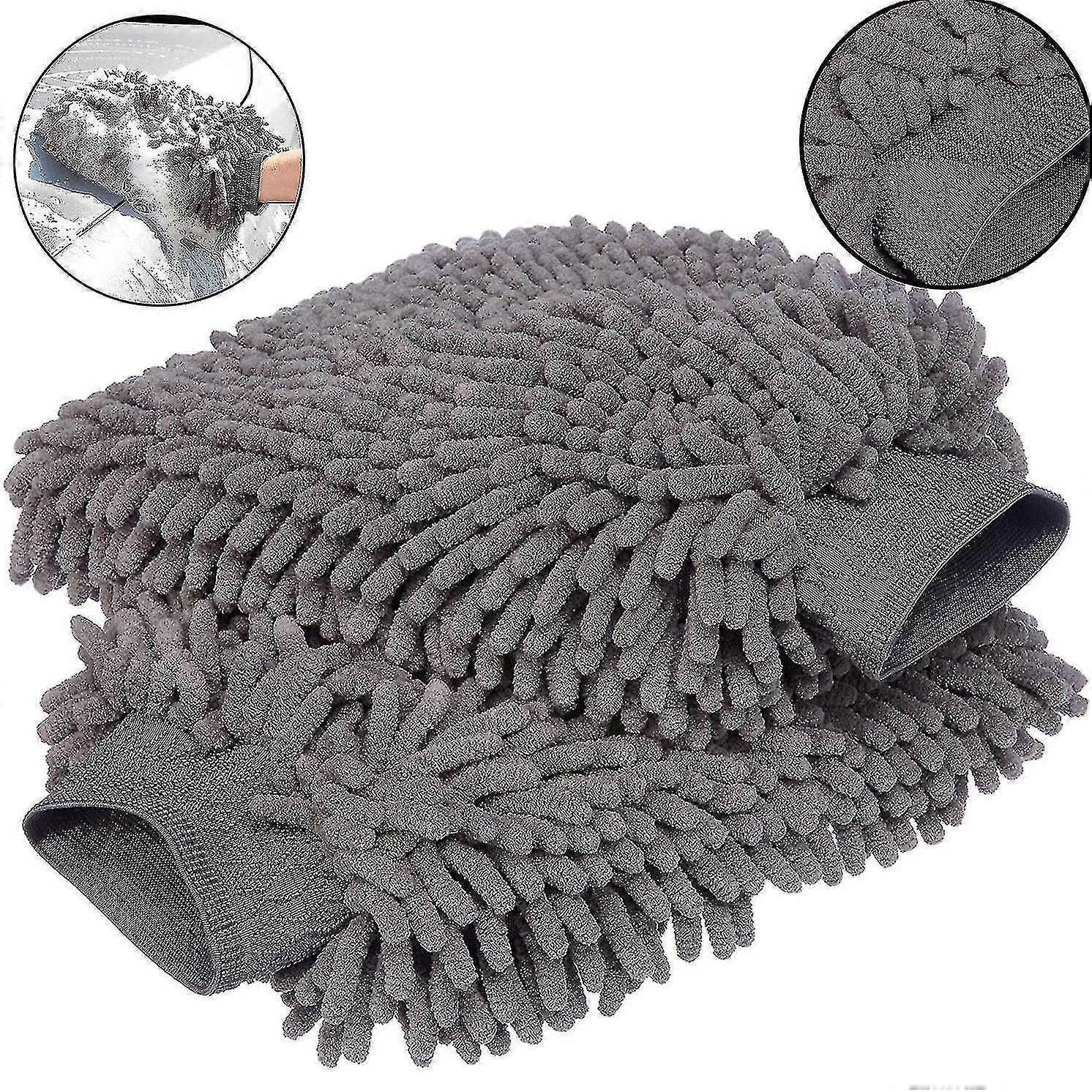 Deluxe Microfiber Car Wash Mitt (2 Pack)
