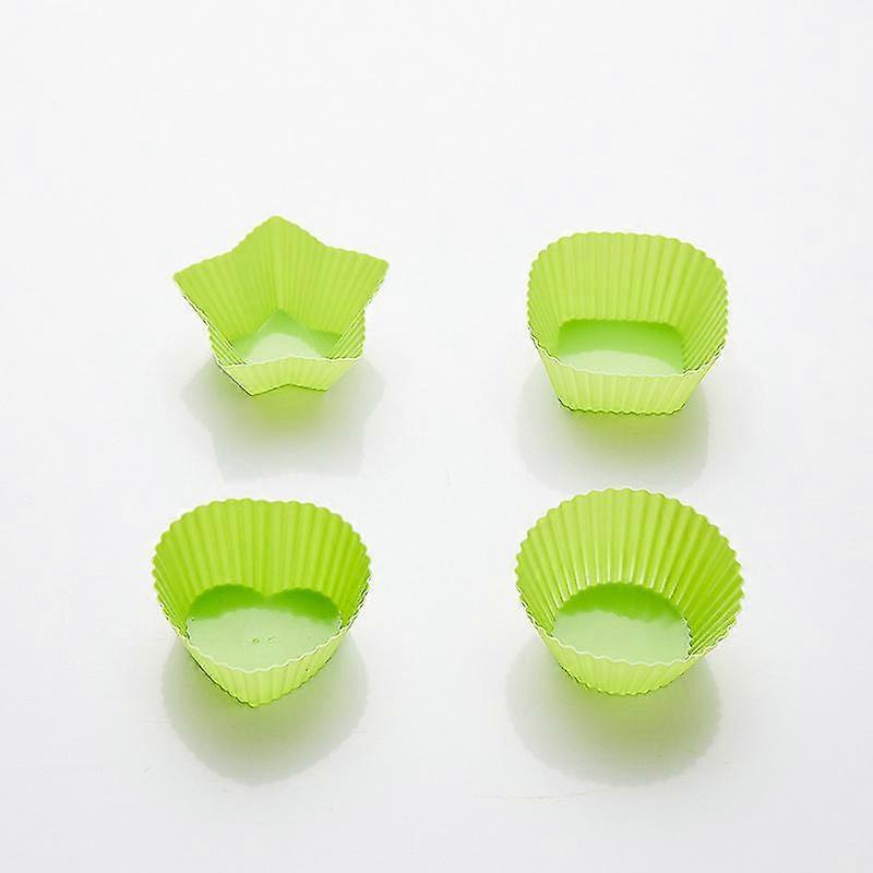4pcs/set Mini 4 Styles Shape Silicone Muffin Cake Baking Molds Baking Accessory