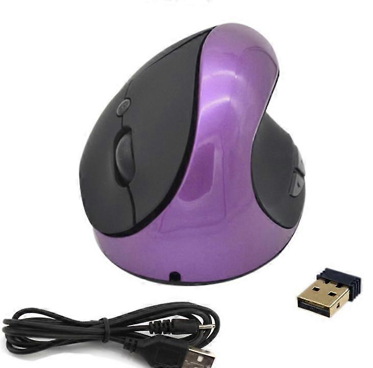 Wireless Ergonomic Vertical Mouse Mice Optical For PC Laptop,purple