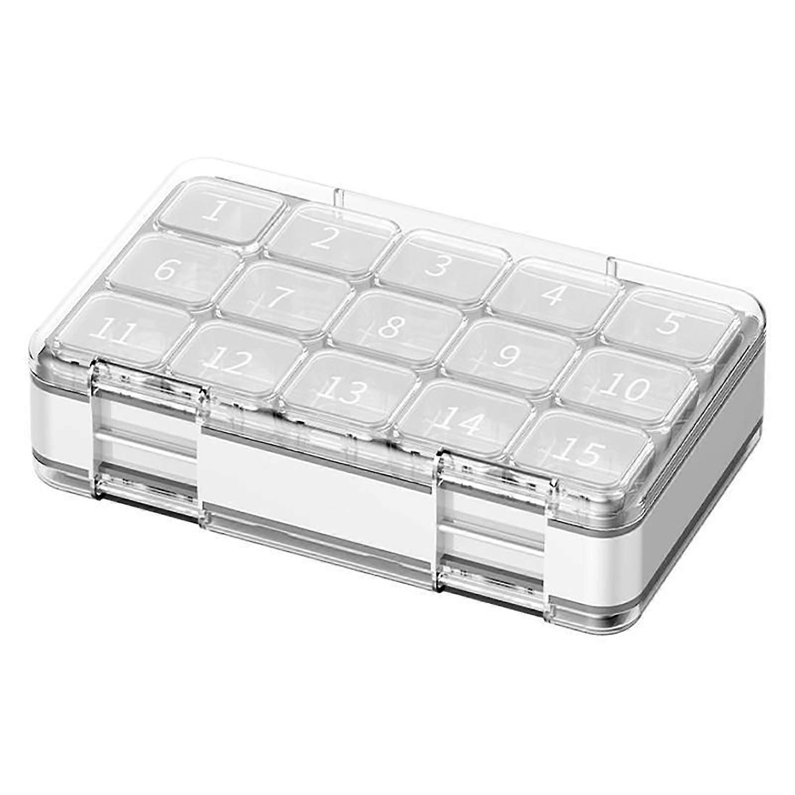 Monthly Pill Organizer Transparent Storage Box Food Grade BPA Free Large Capacity 30 Days Pill Box Organizer