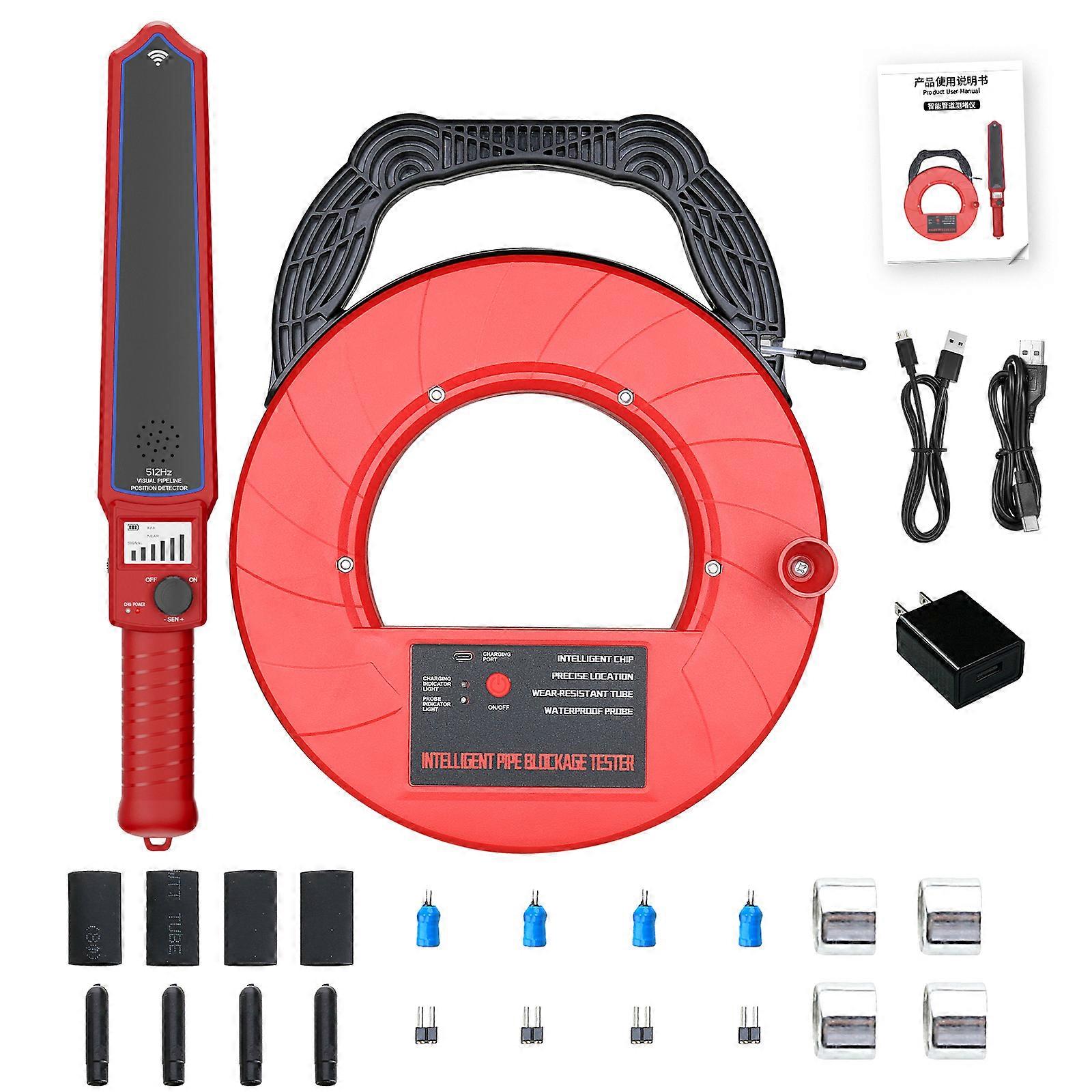 Pipeline Blocking Plumbers Pipe Iron Pipe Blockage Detector 512hz Receiver Locator