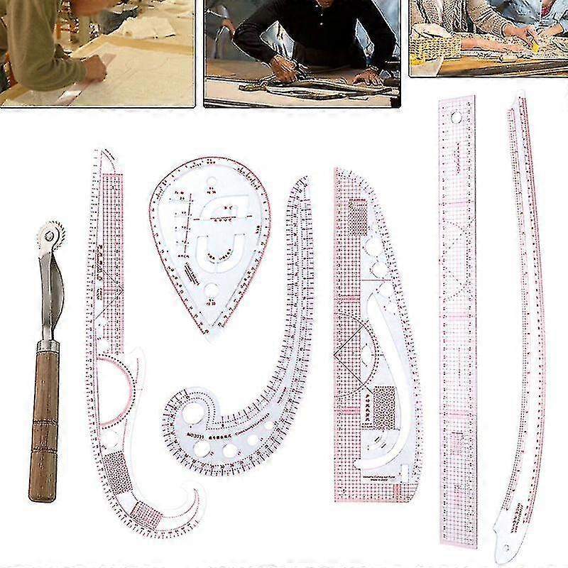 7 Multifunction Curve Ruler Drawing Sewing Clothes Design Tailor Set