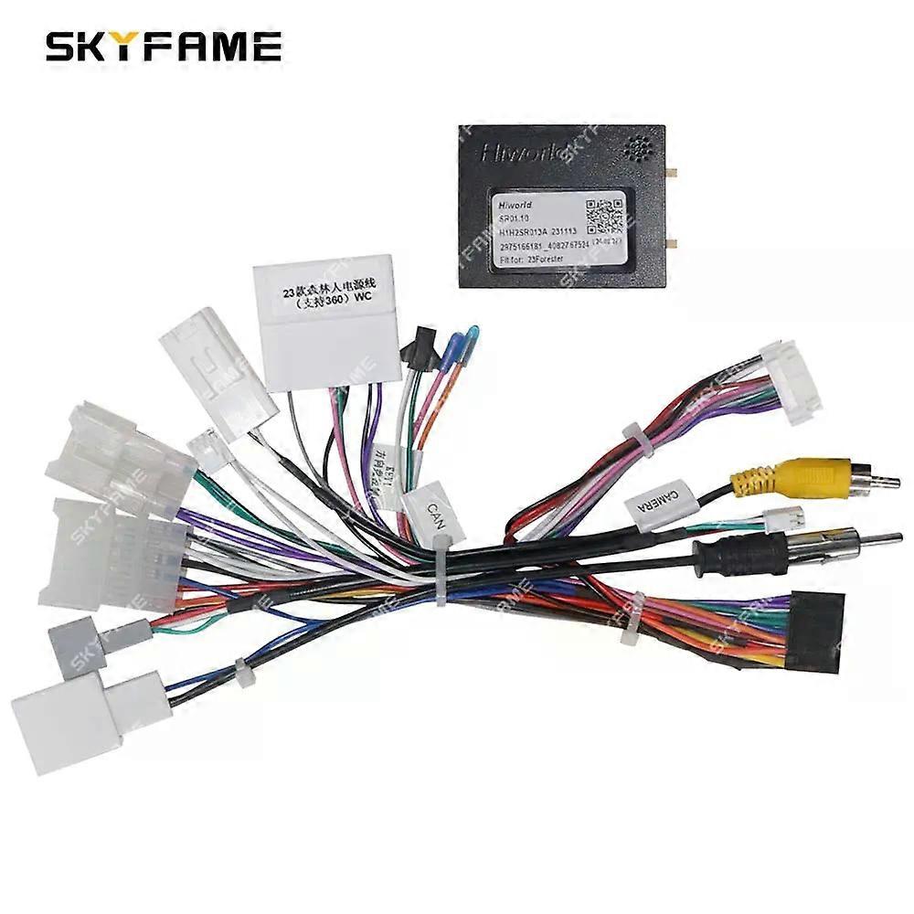Hiworld Car 16pin Wiring Harness Adapter Canbus Box Decode Android Radio Power Cabler For Subaru Forester XV Levorg SR01.10