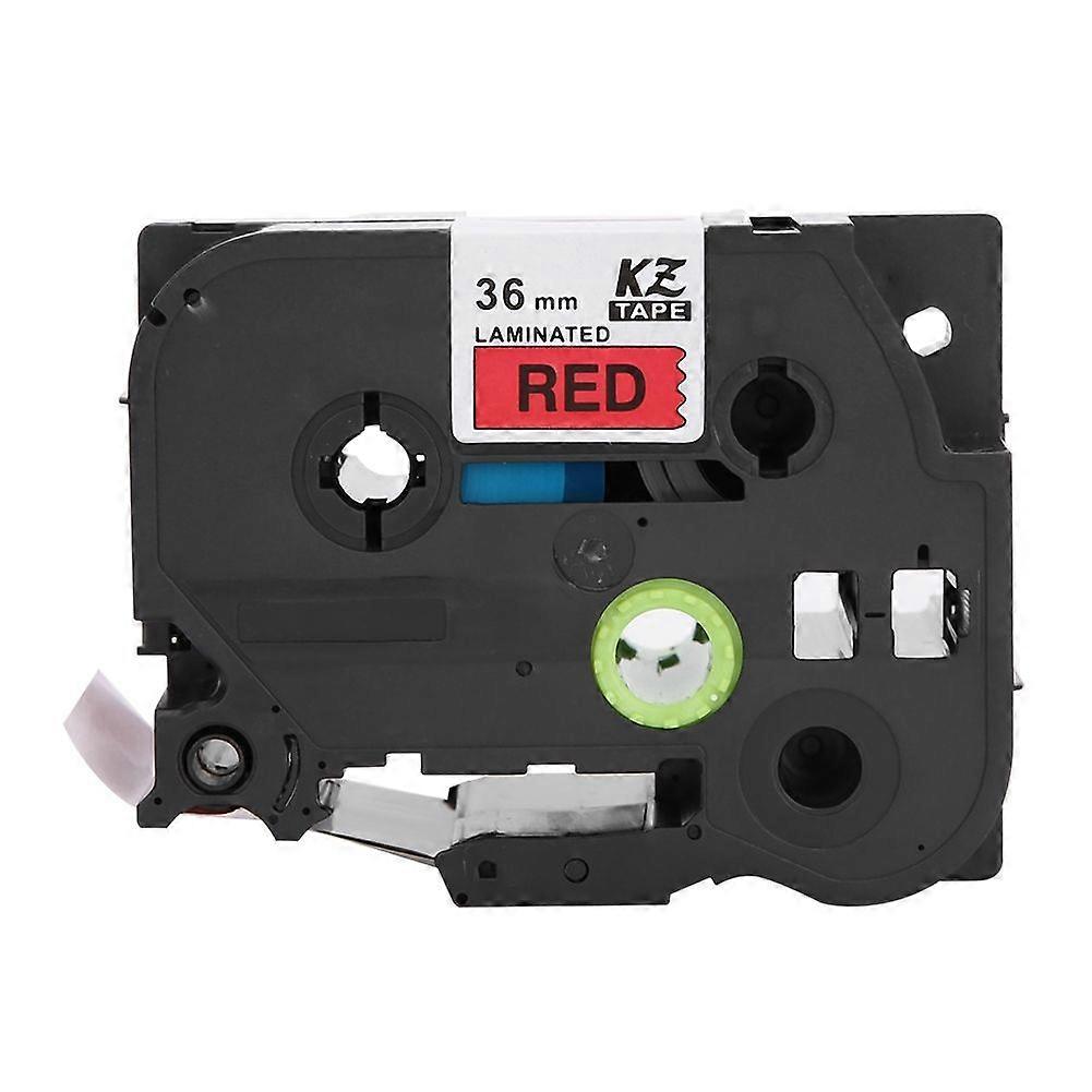36mm Label Maker Laminated Label Tape Fit for Brother PT-9700PC PT-9800PCN PT-3600Black on red