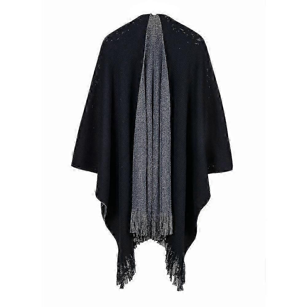 Mujer Shawl Wrap Poncho Vintage Retro Capes Coats Cardigans