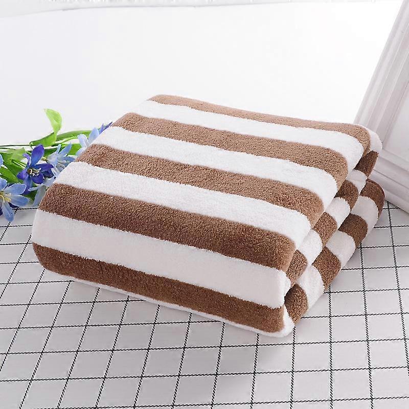 Ręcznik kąpielowy z mikrofibry, ręcznik domowy o dużych rozmiarach, ręcznik kąpielowy w paski Coral Velvet