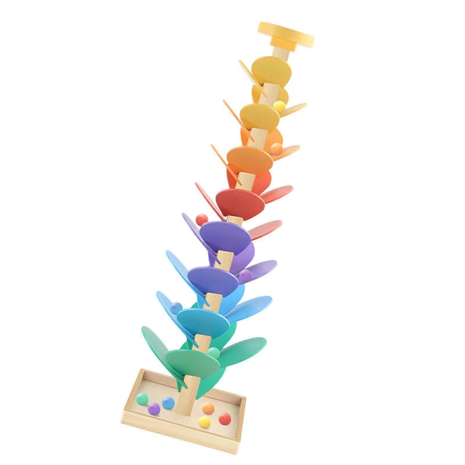 Μαρμάρινο παιχνίδι σφαιρών ξύλινο παιχνίδι δέντρων αστείο για κορίτσια αγόρια προσχολικό δώρο γενεθλίων