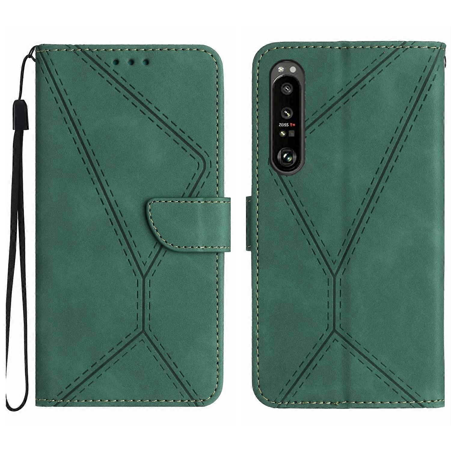 Stitching Embossed Leather Phone Case