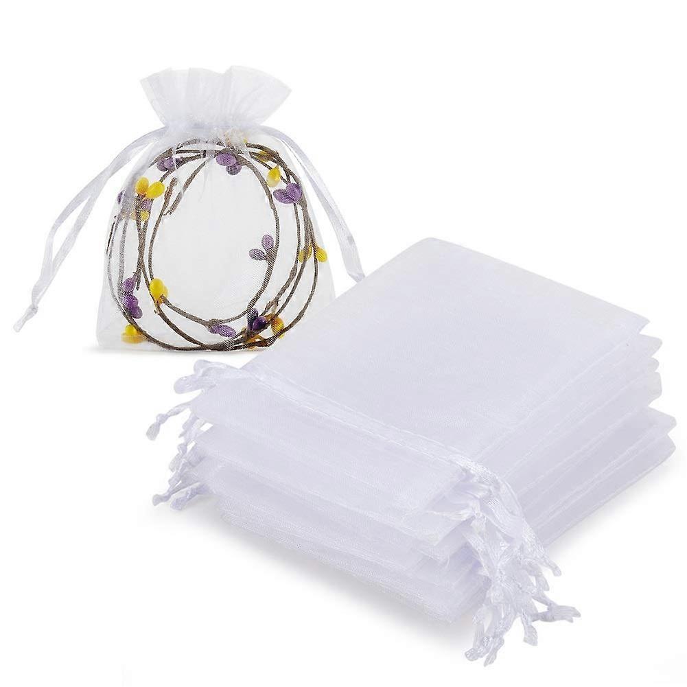 100 3x4 inch organza bags with drawstrings for multiple uses