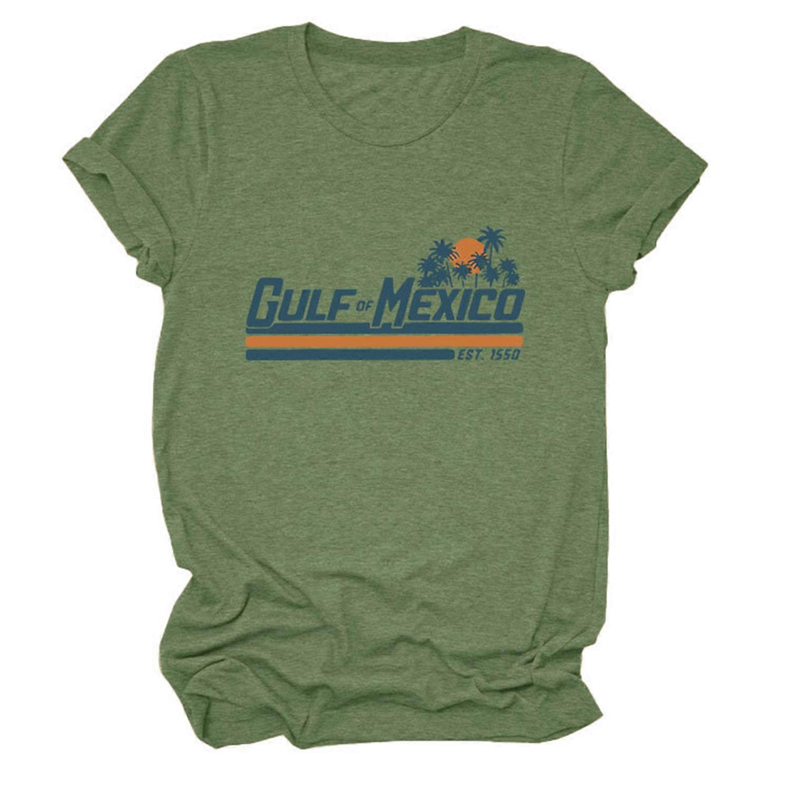 Gulf-of-Mexico T Shirt Soft Printed Regular Fits Fashion T Shirts for Daily Wear