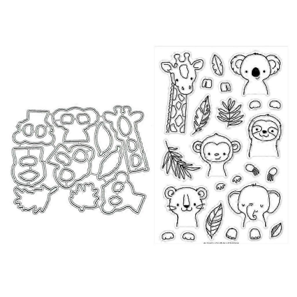 Giraffe Party Metal Cutting Dies And Clear Stamp For DIY Scrapbooking