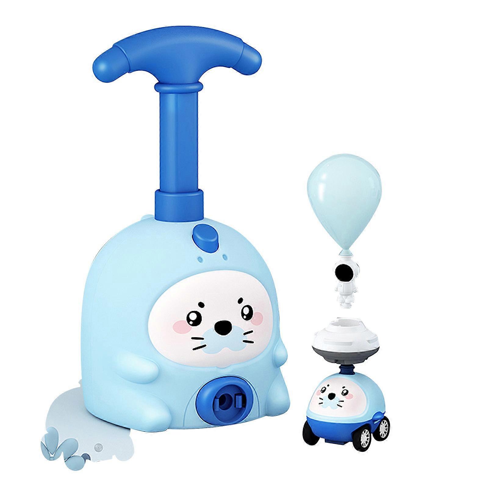 Kids Inertial Power Cart With Pump Power Toy Set Aerodynamic Cars Problem-Solving Skills