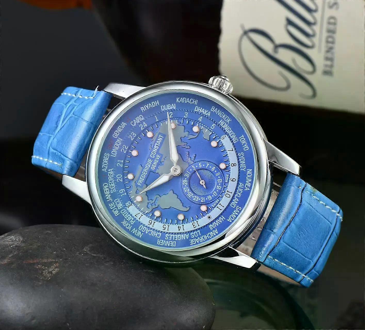 New Style And Simple Frederique Constants Top Three Needle Men'S Watch Business Sports Chronology Quartz Watch