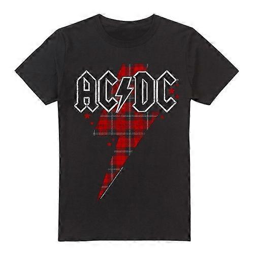 AC/DC Mens Plaid Bolt T-Shirt