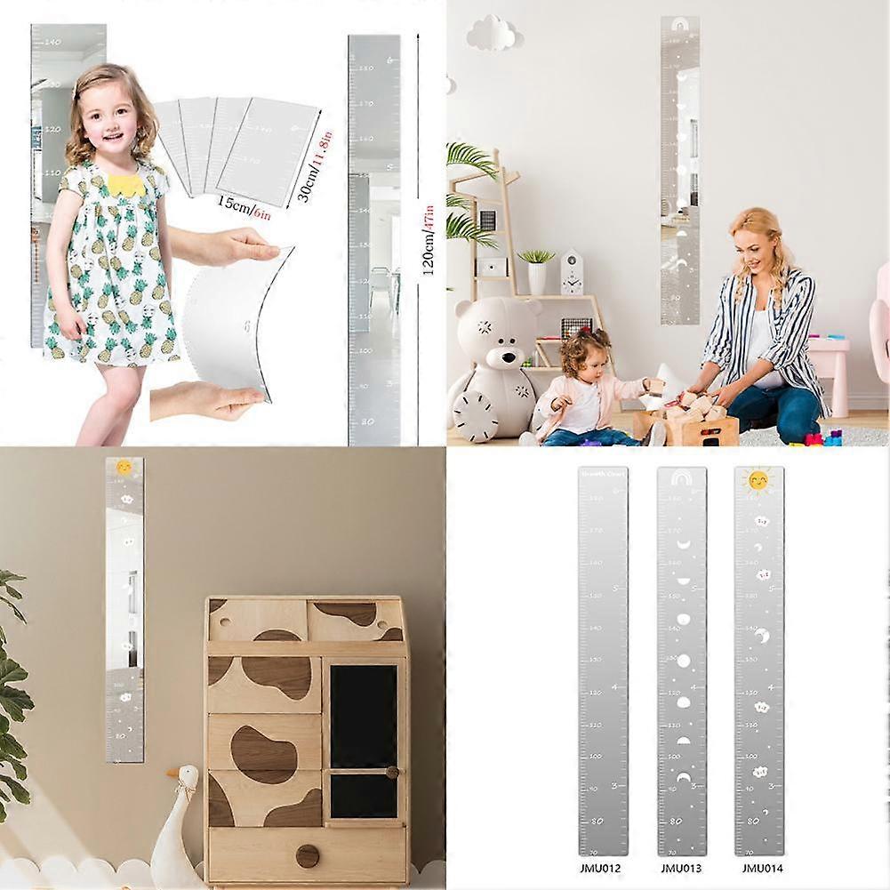 Growth Chart Mirror, Wall Mirror Growth Chart, Foldable Height Measuring Mirror