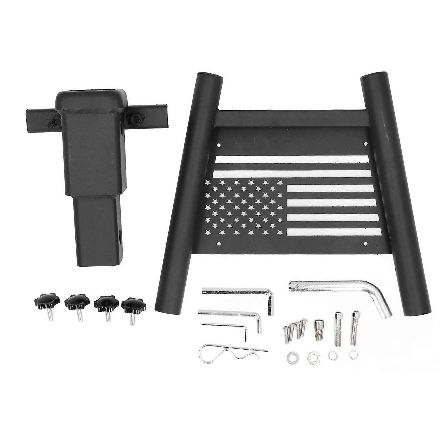 Truck Flagpole Mount Steel Double Tube Hitch Mount Flag Pole Holder for SUV RV Trailer