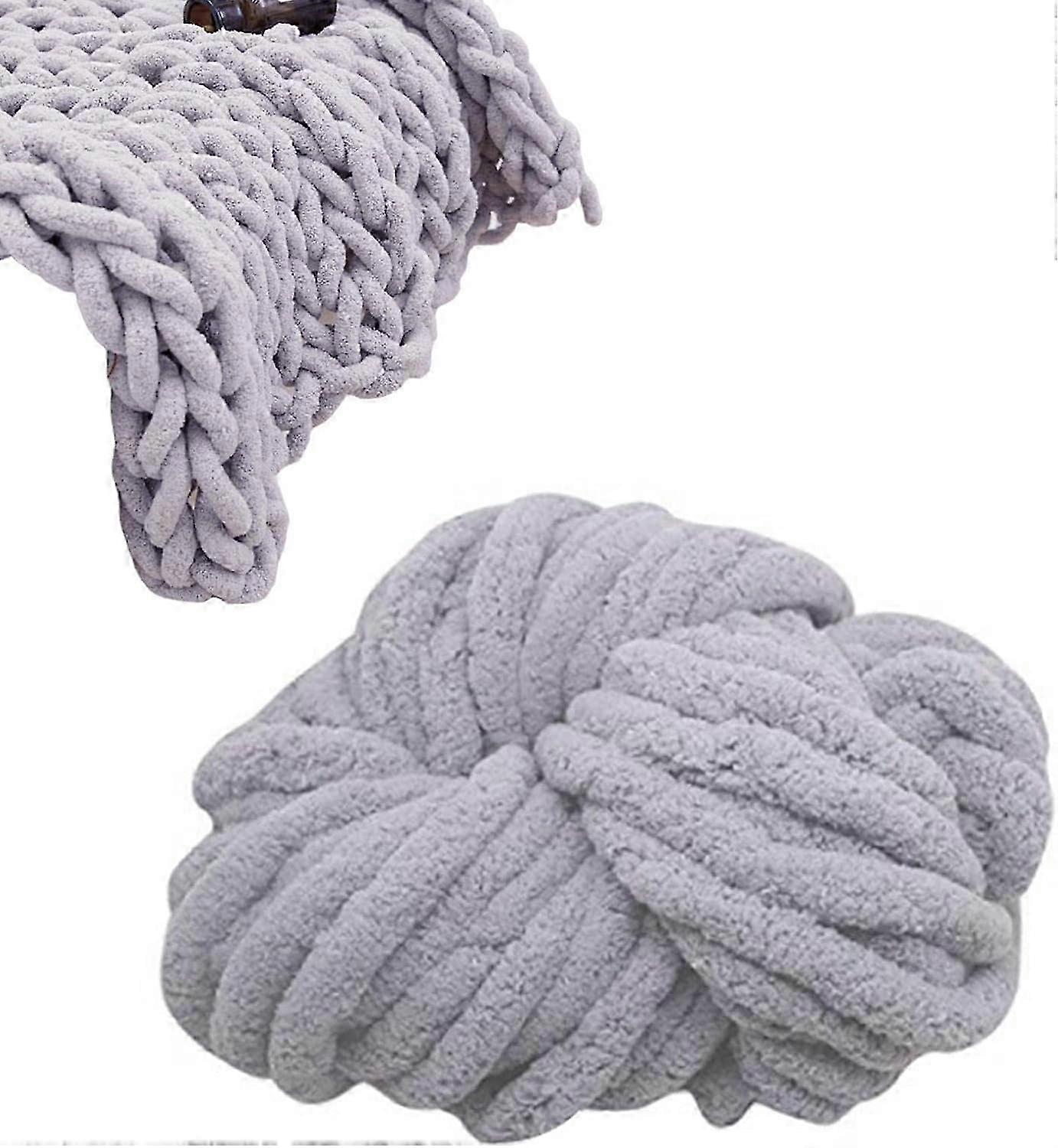 Chunky Yarn for Knitting and Crocheting - Thick Wool for Rugs, Blankets, and Hats