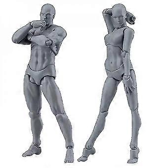 1 Sett tegnefigurer for kunstnere Actionfigurmodell Menneskelig mannequin-god