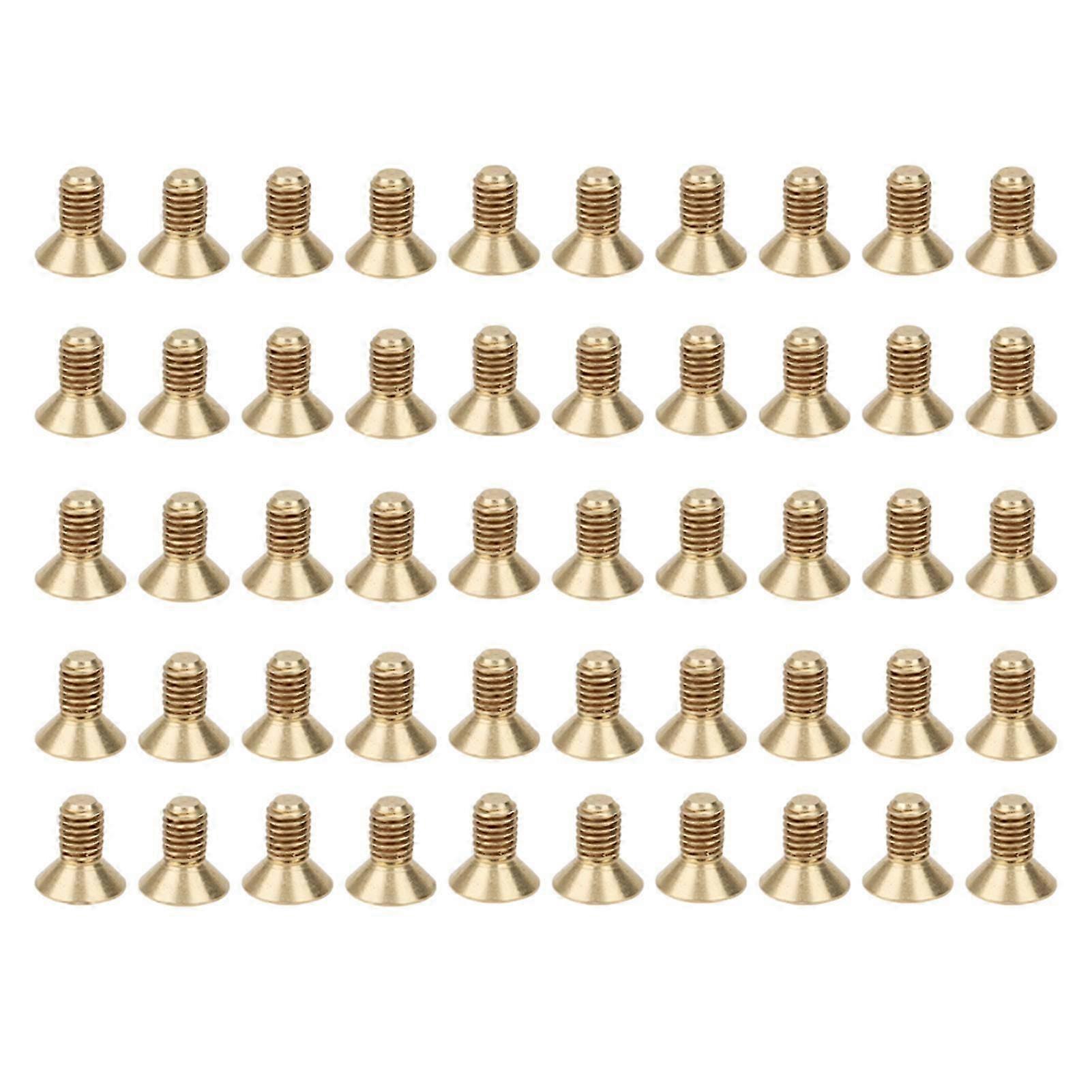 50Pcs Flat Hex Socket Screw M3 Pure Copper Countersunk Head Industrial Hardware ToolM3 x 6