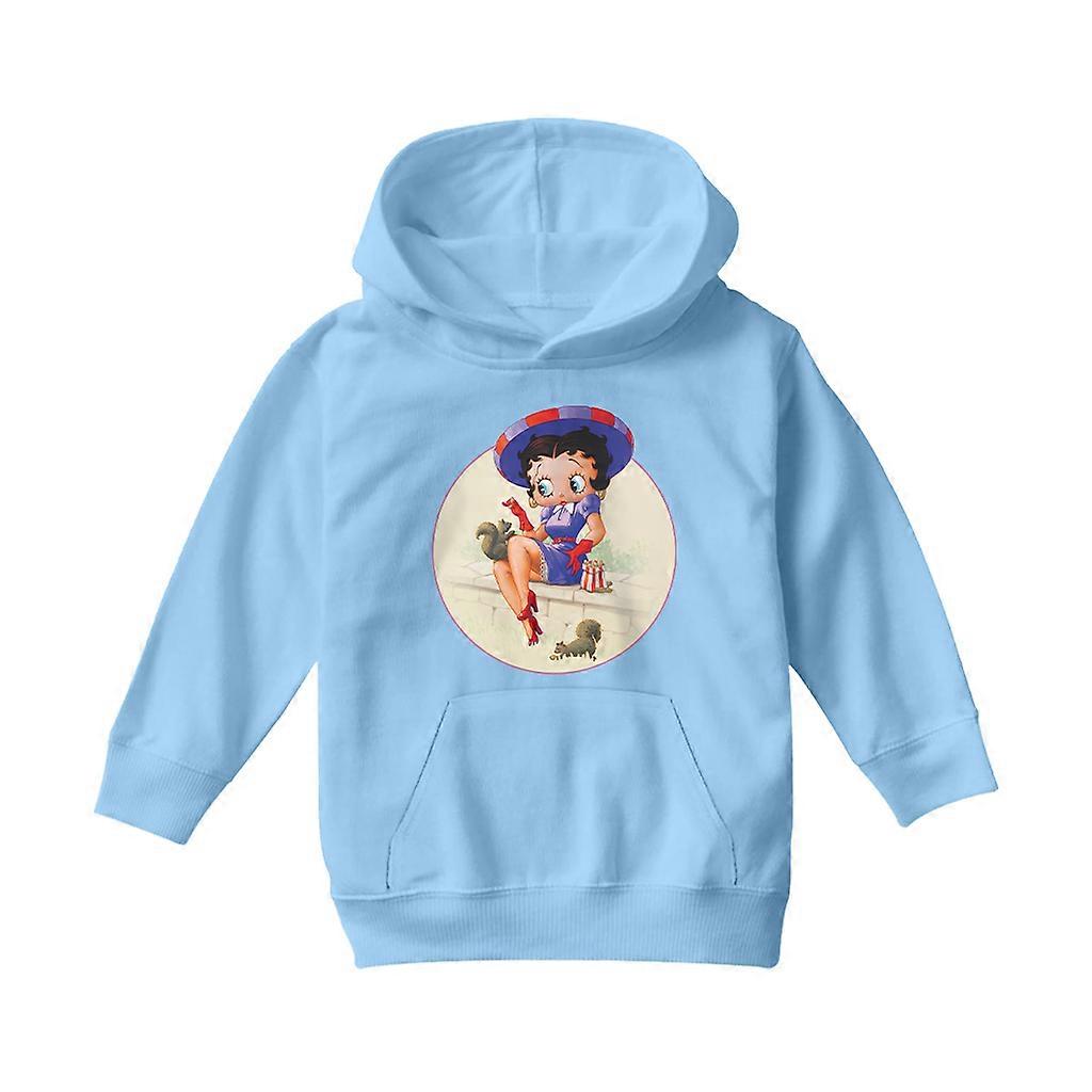 Betty Boop Pin-Up Squirrels & Nuts Kid's Hooded Sweatshirt