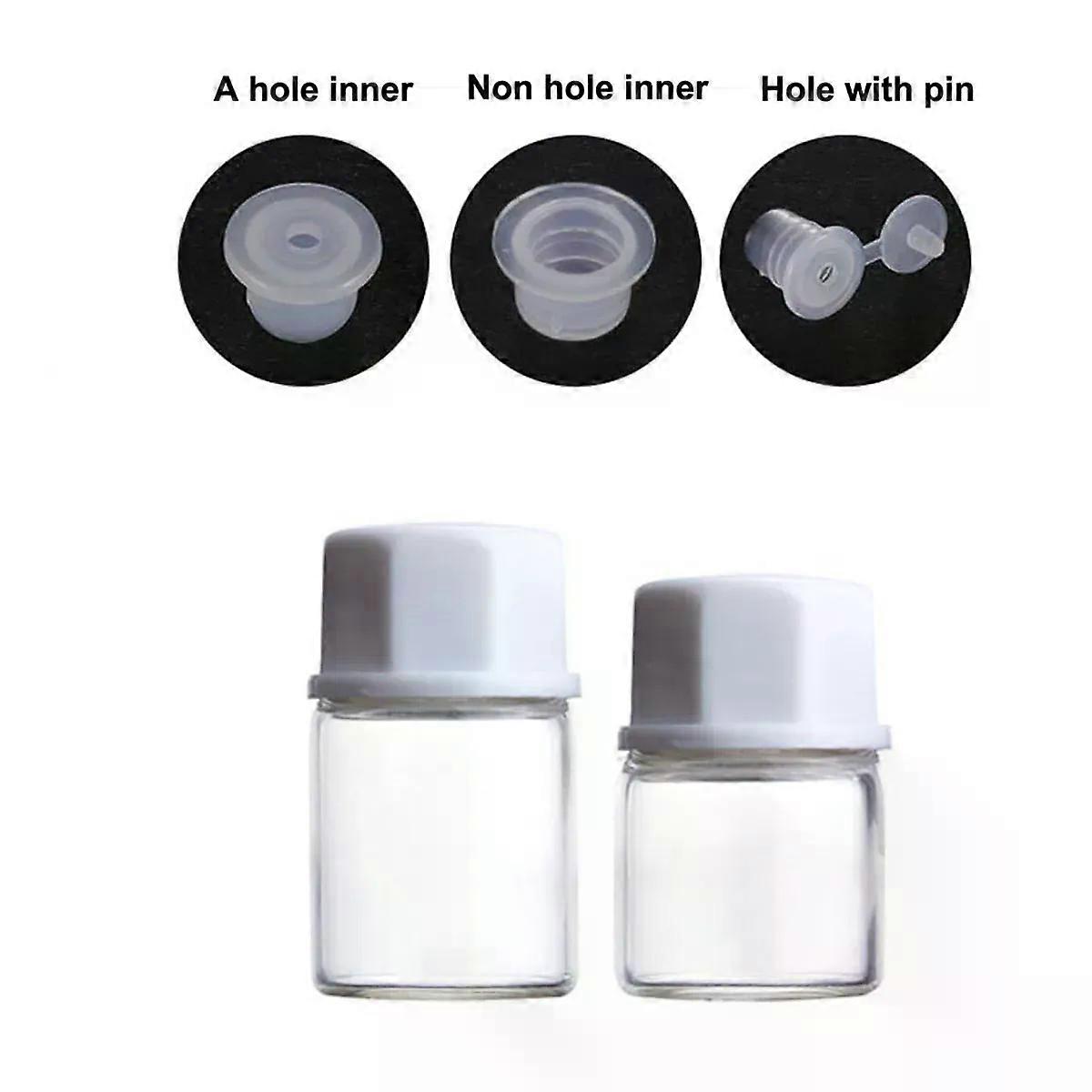 10X Empty Orifice Reducer Glass Bottles Clear Dram Small Hole Bottles Mini Vials Perfume essential oils Sample 1ml 2ml 3ml 5ml