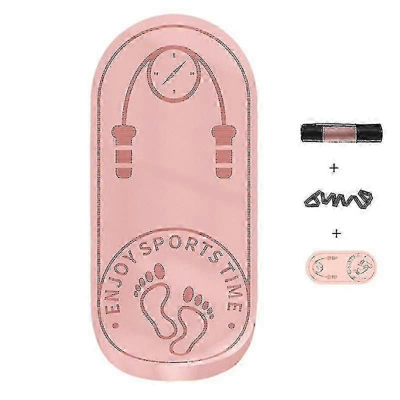 縄跳びマットフィットネスエクササイズマット、滑り止めワークアウトマット140cm * 60cm * 10mmピンク