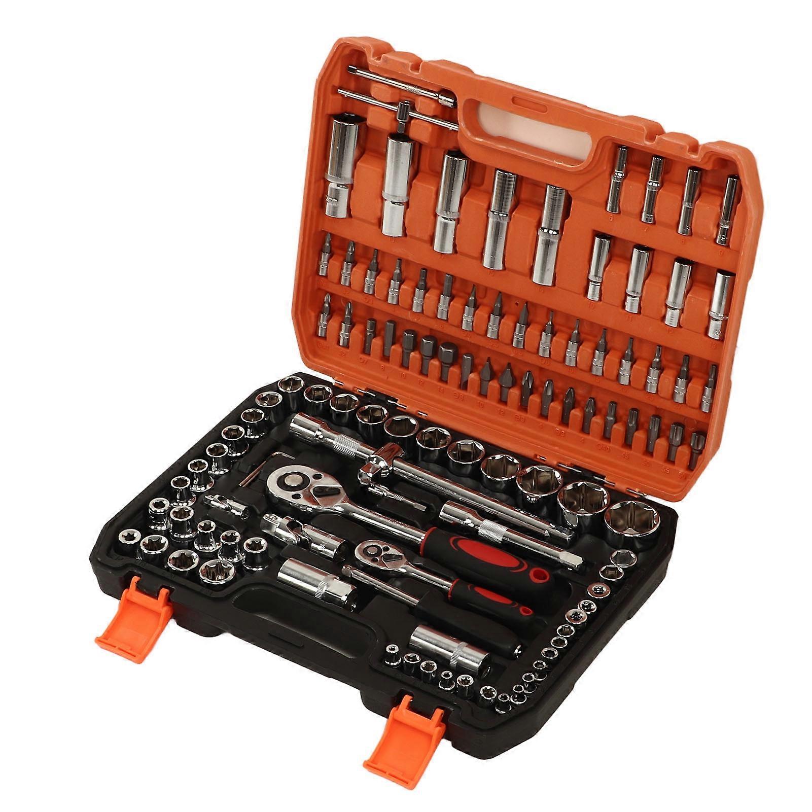 108-Piece Mechanical Repair Tool Set Ratchet Hex Wrenches Kit