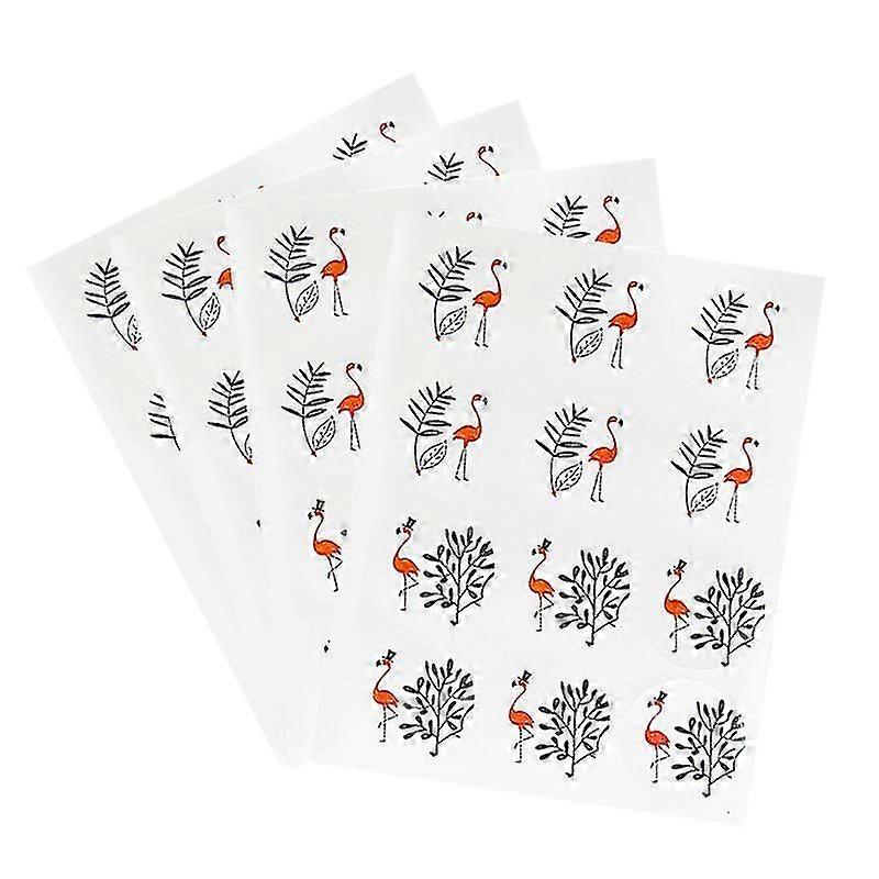 240pcs Round Flamingo Label