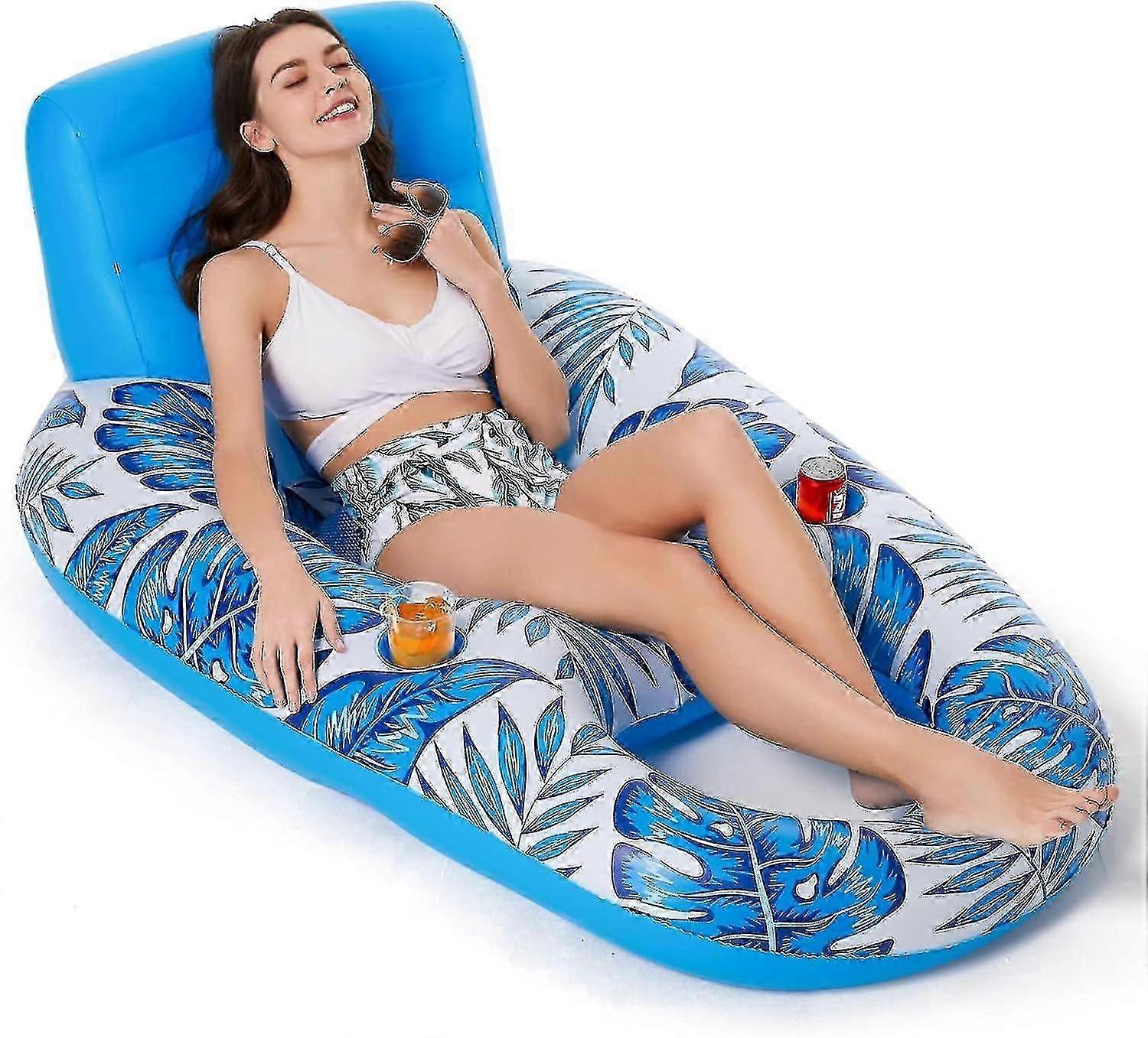 Inflatable Pool Float For Adult, Pool Floaties Lounger Floats Raft Floating Chair Water Floaty For S