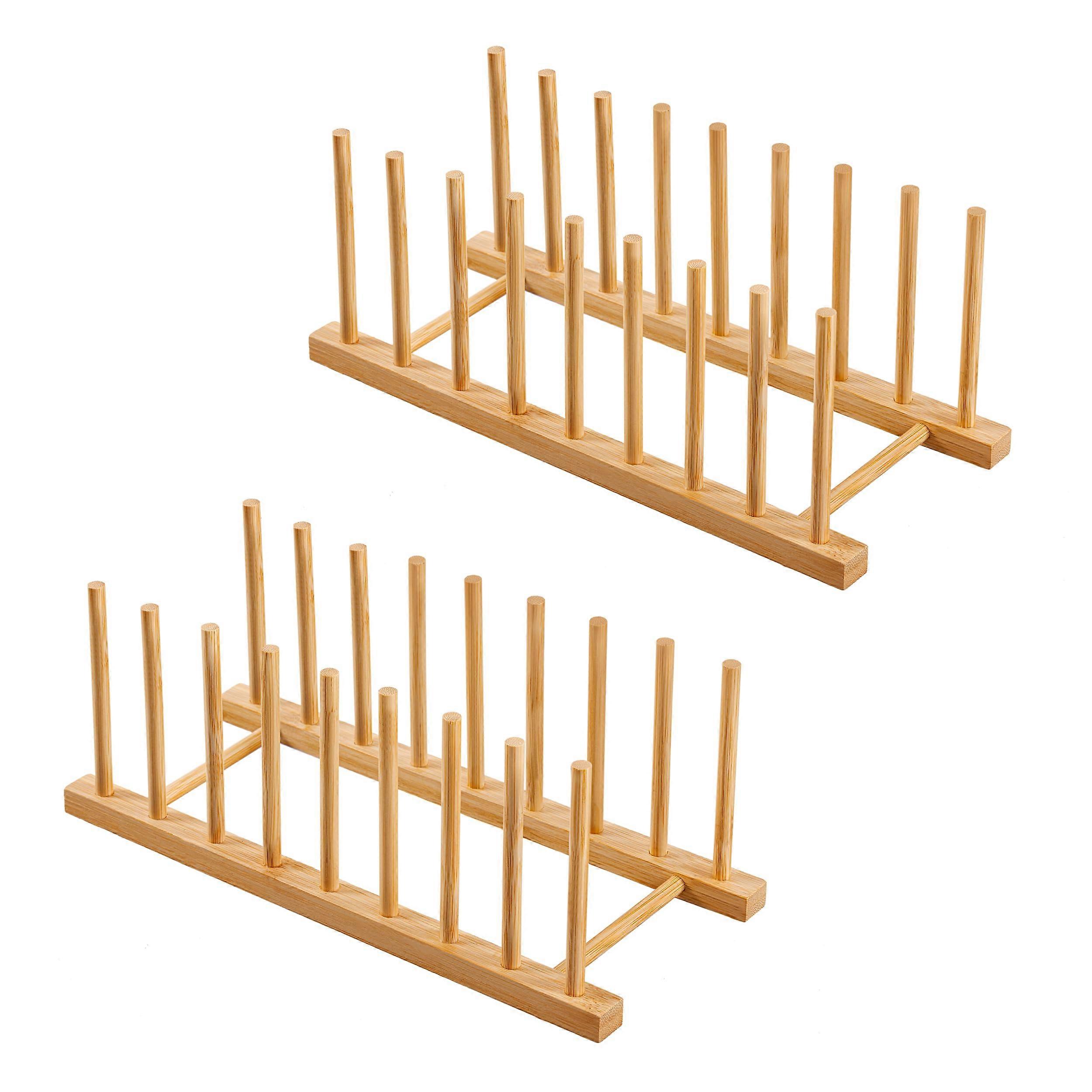 2 pcs Dish Drying Rack Heighten and Widen for Cabinet and Cutting Board Stand