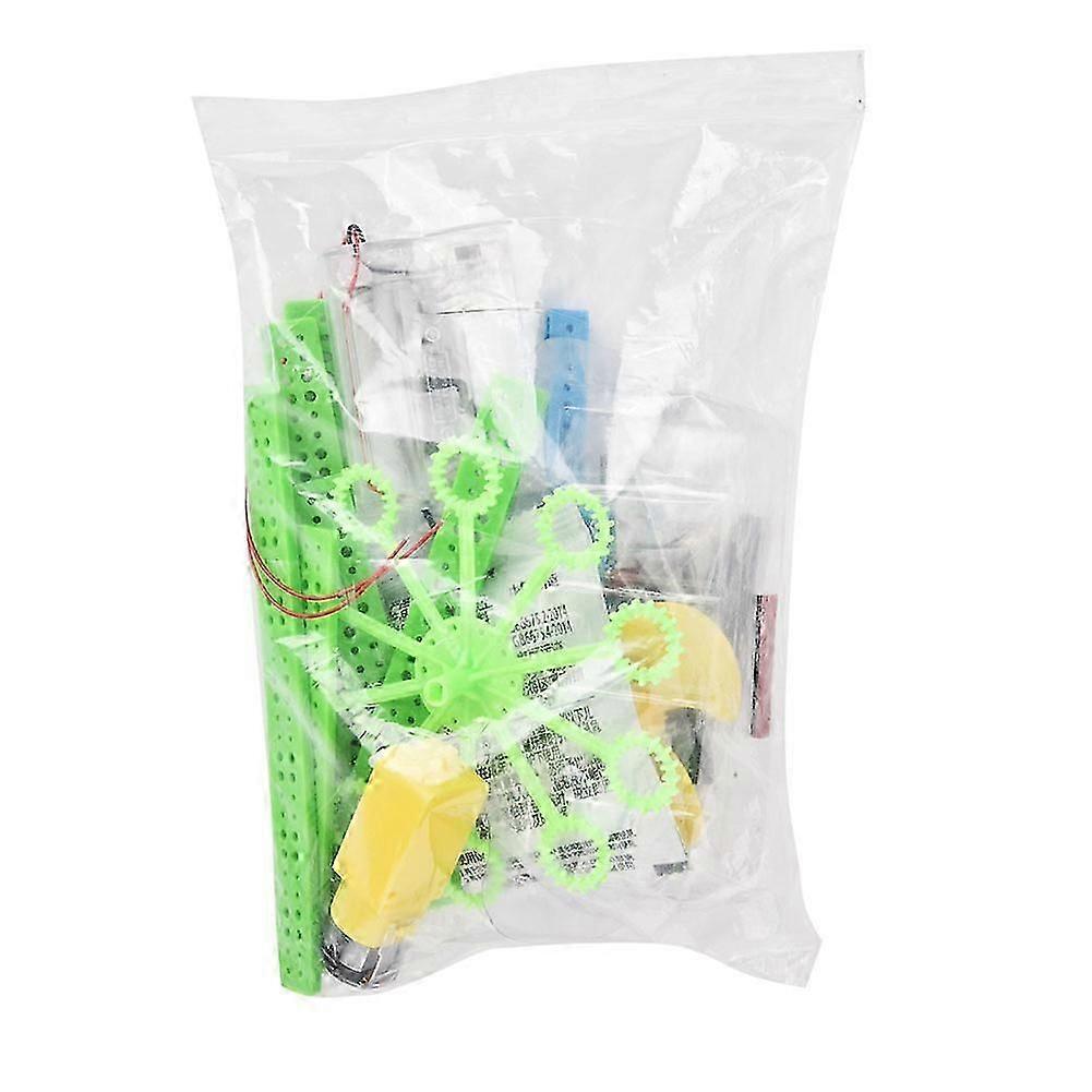 DIY Bubble Machine Homemade Electric Toy Science Experiment Kit Manual Assembly(#1)
