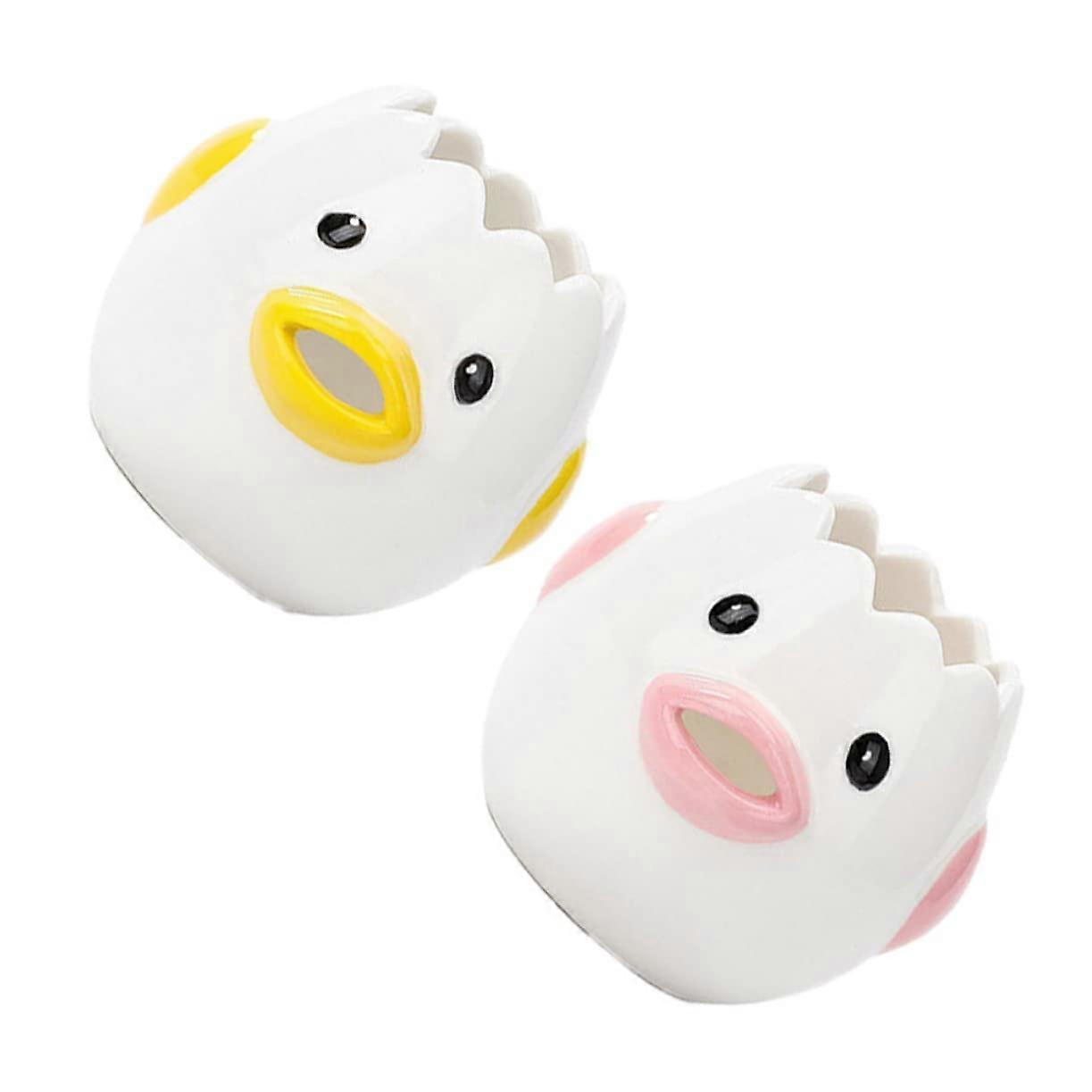 Chicken Shape Egg Separators 2 Pack for Baking, Practical Egg Filtration Accessories, Durable Plastic, Easy to Use