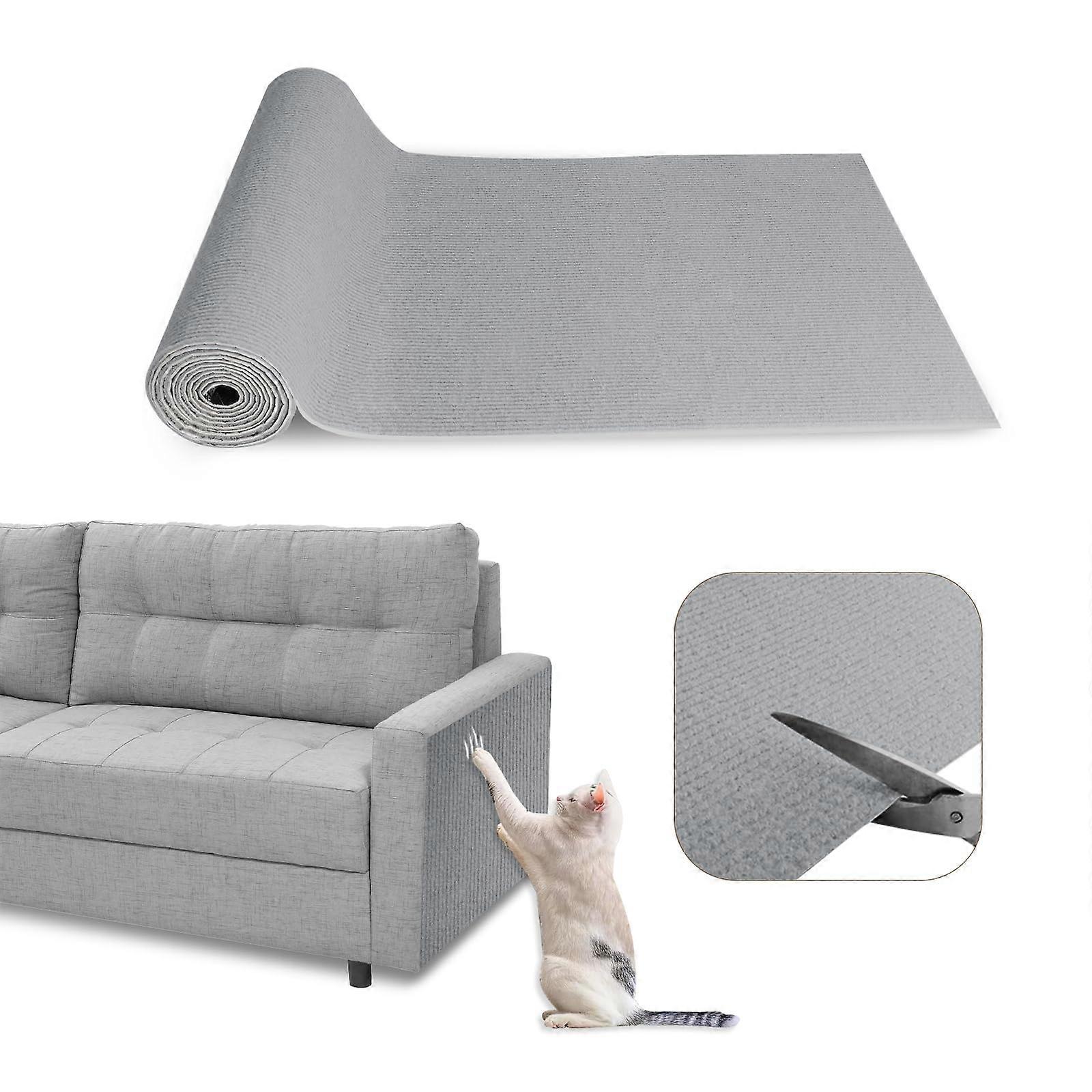 Self-adhesive trimmable cat scratching mat for DIY couch protector replacement carpet pad 78.7'x15.8'