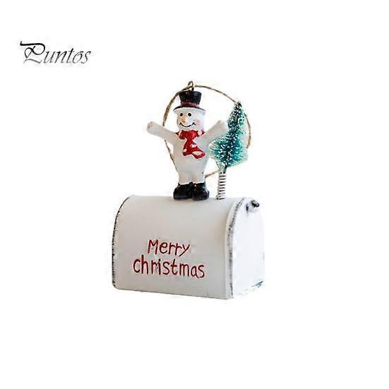 Mailbox Pendant Santa Claus Snowman Bear Decor Christmas Tree Hanging Ornament for Home Festive Holiday